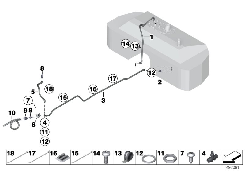 Genuine BMW 16128431123 Fuel Feed Line TANK>TUNNEL (Inc. M4 GT4) | ML Performance UK Car Parts