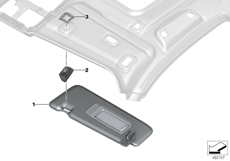 Genuine BMW 51169874465 G06 Left Sun Visor ANTHRAZIT (Inc. X6) | ML Performance UK Car Parts