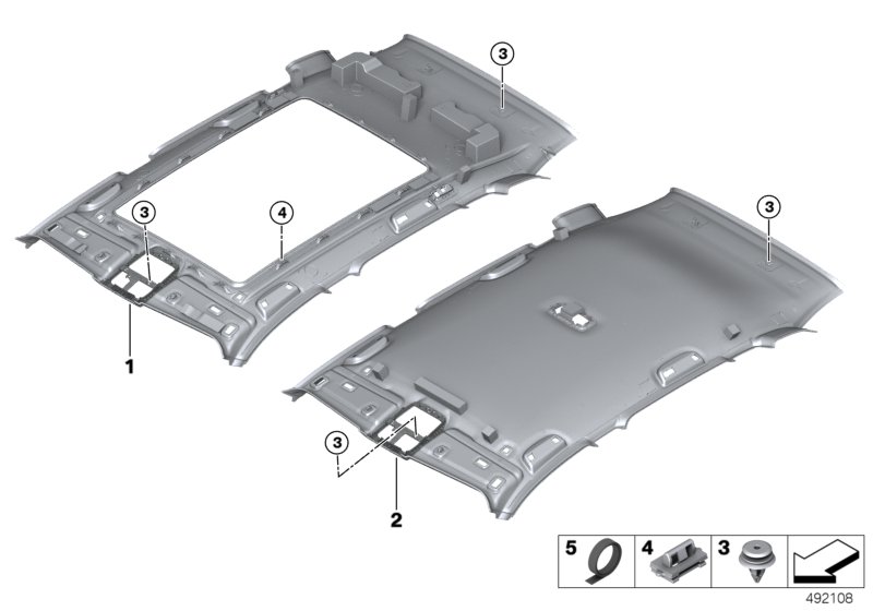 Genuine BMW 51449459002 G06 G05 G07 Adhesive Strip Wiring Harness, Roofliner (Inc. X5) | ML Performance UK Car Parts