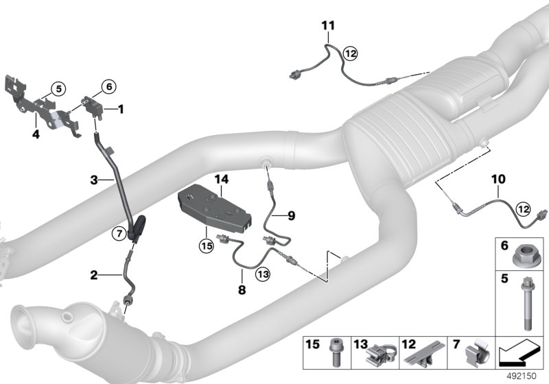 Genuine BMW 11788744028 RR11 RR31 RR5 Temperature Sensor, Exhaust L=230 (Inc. Wraith, Cullinan Black Badge & Phantom) | ML Performance UK Car Parts