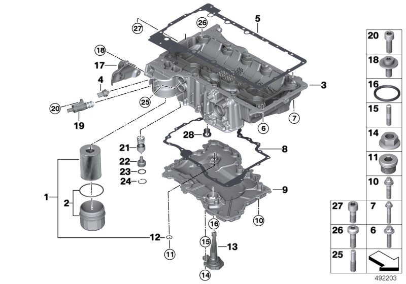 Genuine BMW 11137852270 F93 F92 F90 Oil Pan Upper Part (Inc. M5 & M8) | ML Performance UK Car Parts