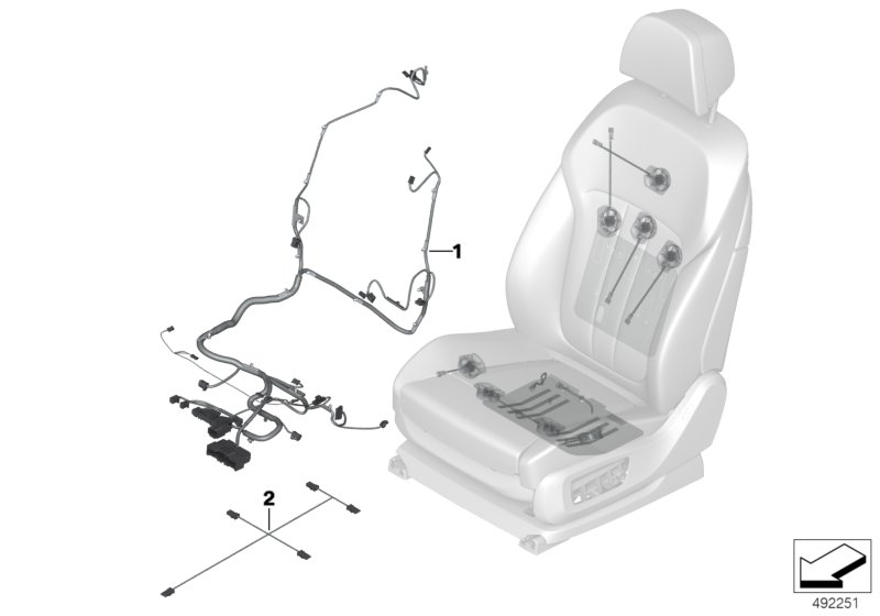 Genuine BMW 61129442944 G16 Wiring Set Seat Left (Inc. 840dX, 840i & 840iX) | ML Performance UK Car Parts