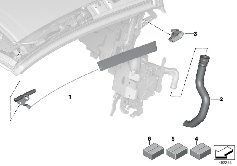 Genuine BMW 54349498367 I15 Left Tension Rope (Inc. i8) | ML Performance UK Car Parts