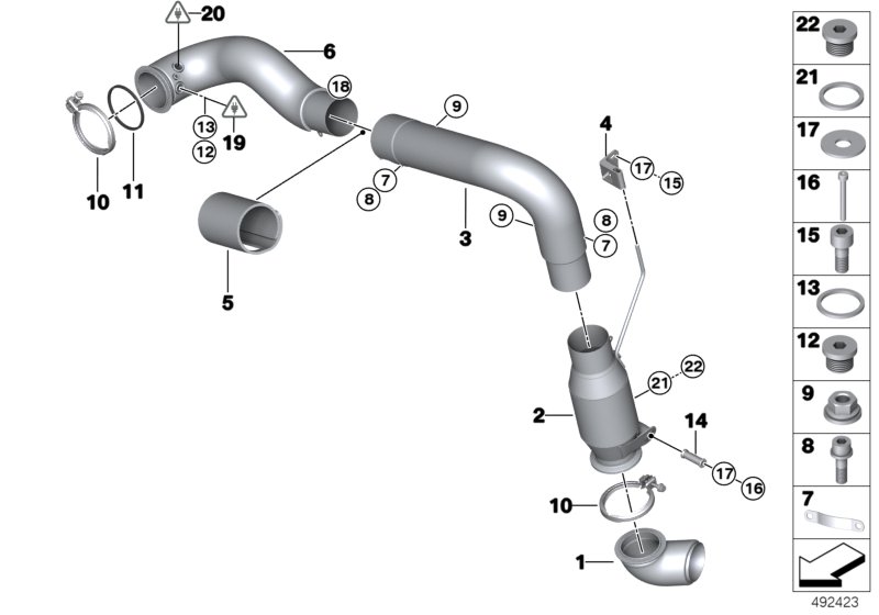 Genuine BMW 18308416404 Rear Pipe RECHTS/RH (Inc. M6 GT3) | ML Performance UK Car Parts