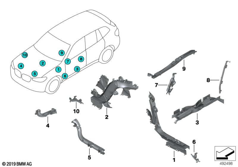 Genuine BMW 61136802116 G01 G02 Cable Duct, Side Member Eps (Inc. X3) | ML Performance UK Car Parts