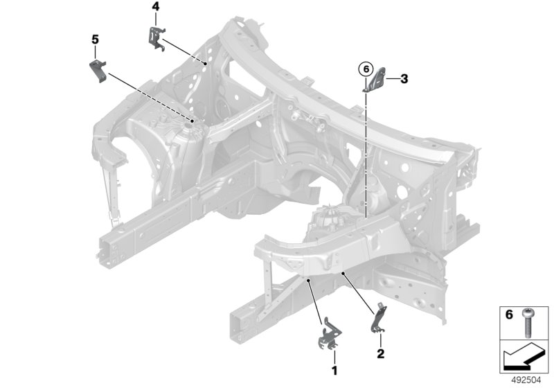 Genuine BMW 41007492374 G07 G05 G06 Bracket For Gas Spring, Right (Inc. X5 M50iX, X7 M50iX & X6 30iX) | ML Performance UK Car Parts