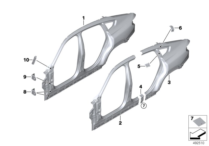 Genuine BMW 41009465798 G06 Bracket, Side Panel Column A (Inc. X6) | ML Performance UK Car Parts