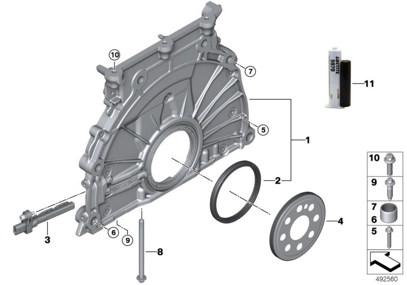 Genuine BMW 11148687455 G02 M G11 Timing Case Cover (Inc. 740Li, 745eX & X6 30iX) | ML Performance UK Car Parts