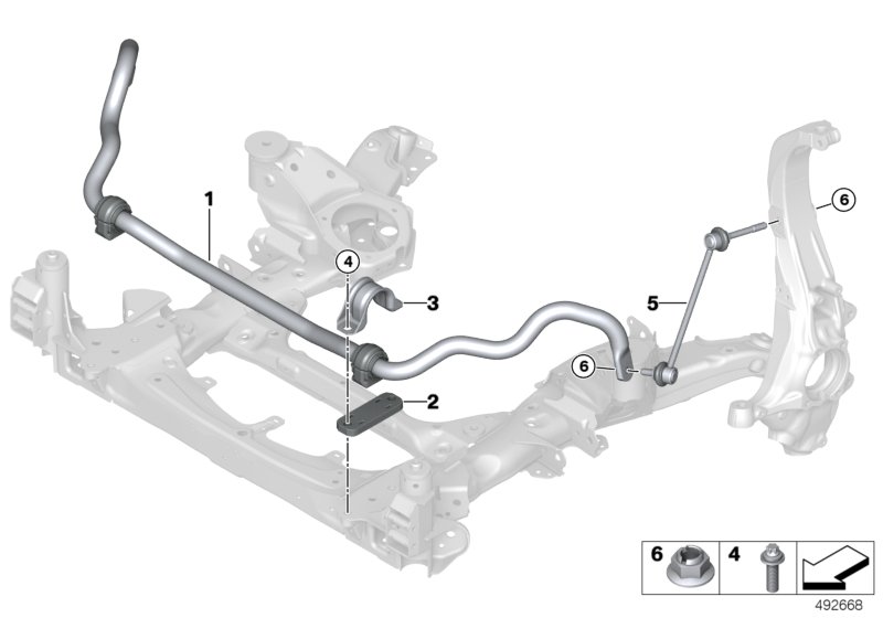 Genuine BMW 31356881808 G06 G05 G07 Swing Support, Front, Right (Inc. X5 50iX, X5 40iX & X6 40i) | ML Performance UK Car Parts