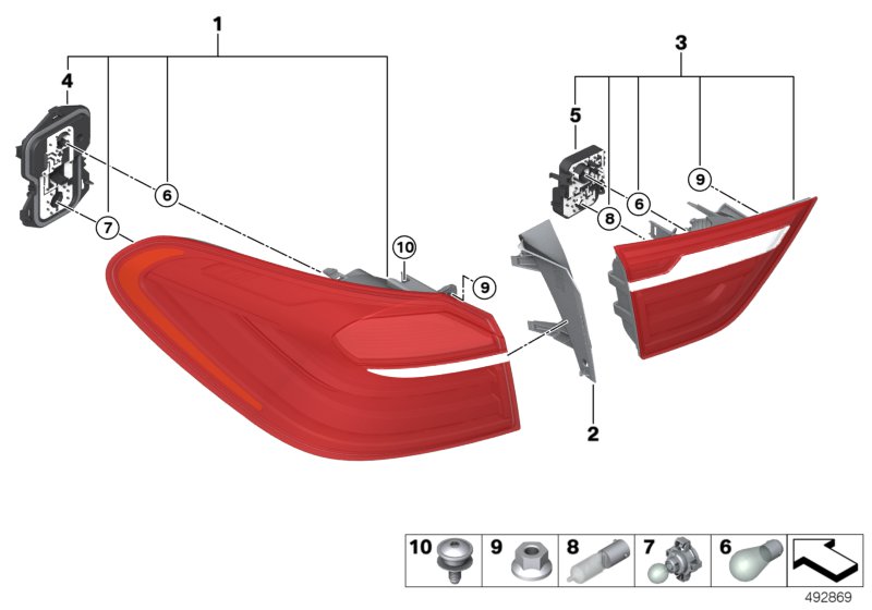 Genuine BMW 63217331281 F26 Rear Light In The Side Panel, Left (Inc. X4) | ML Performance UK Car Parts