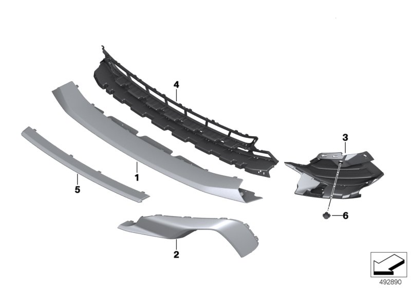 Genuine BMW 51117436896 G29 Grill, Air Intake, Center (Inc. Z4 20i & Z4 30i) | ML Performance UK Car Parts