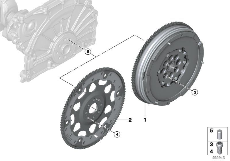 Genuine BMW 21209454556 Flywheel Automatic (Inc. X3 30eX) | ML Performance UK Car Parts