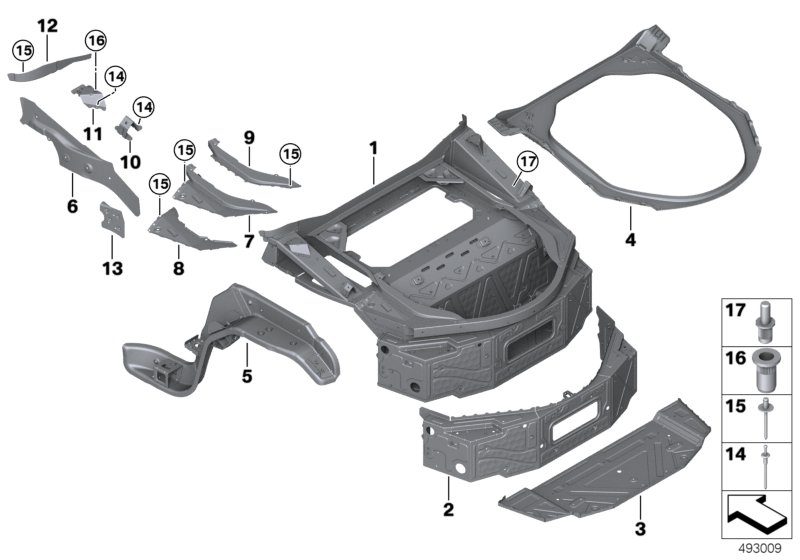 Genuine BMW 41009465481 I15 Support, C-Pillar Trim Panel, Left (Inc. i8) | ML Performance UK Car Parts