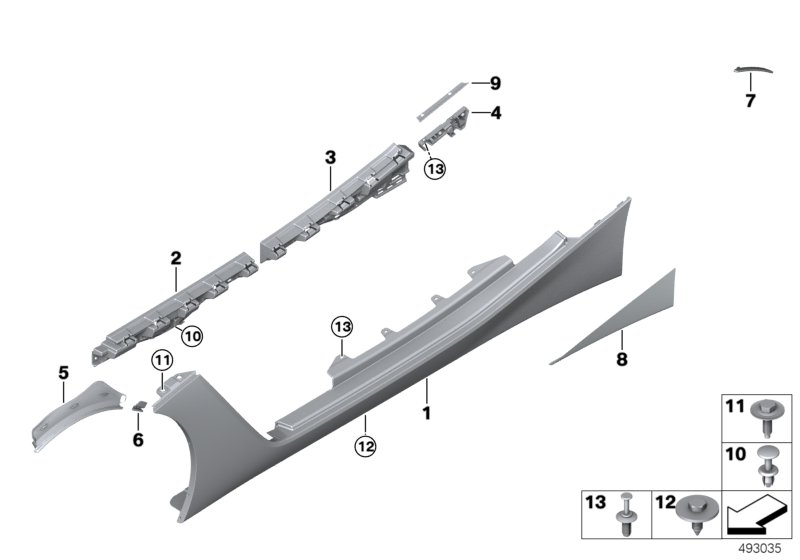 Genuine BMW 51777947057 G29 Protect.Film Side Sill Trim Panel Left (Inc. Z4 20i, Z4 30i & Z4 M40i) | ML Performance UK Car Parts