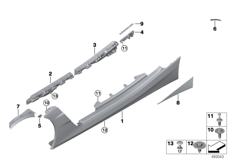 Genuine BMW 51778746261 G29 Sill Trim Panel, Primed Left M (Inc. Z4) | ML Performance UK Car Parts