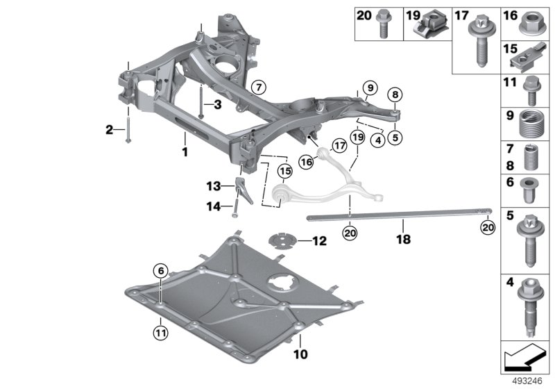 Genuine BMW 31106878608 G29 Front Axle Support (Inc. Z4) | ML Performance UK Car Parts