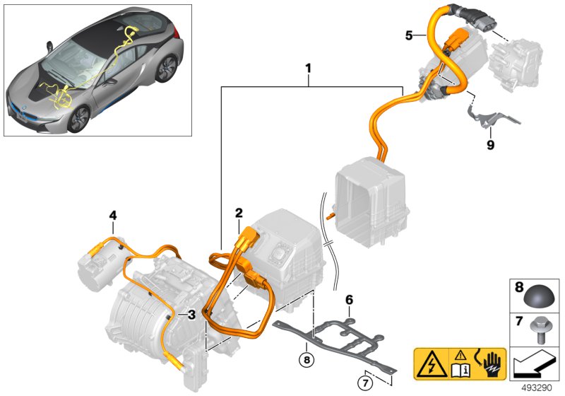 Genuine BMW 61129394661 Wiring Harness, El. A/C Comp. To Eme (Inc. i8) | ML Performance UK Car Parts