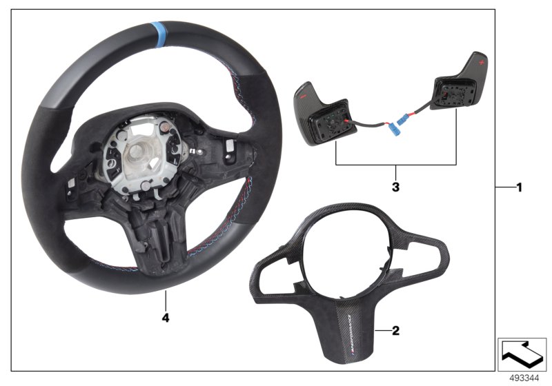 Genuine BMW 32302463551 Steering Wheel PERFORMANCE (Inc. X3 M & X4 M) | ML Performance UK Car Parts