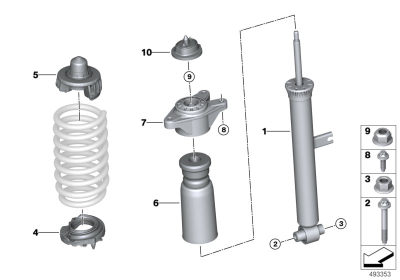 Genuine BMW 33526879207 G29 Spring Strut, Rear (Inc. Z4 20i & Z4 30i) | ML Performance UK Car Parts