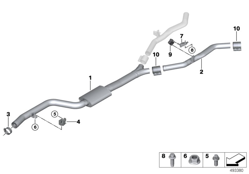 Genuine BMW 18307935440 G05 G06 Intermediate Pipe Right (Inc. X6) | ML Performance UK Car Parts