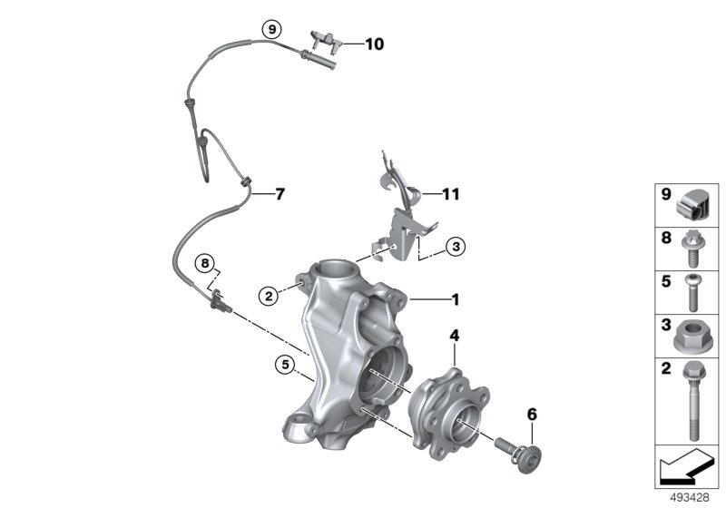 Genuine BMW 31216877148 G20 G21 Swivel Bearing, Camber Correction, Right AWD MINUS (Inc. 330dX, 320iX & 330iX) | ML Performance UK Car Parts