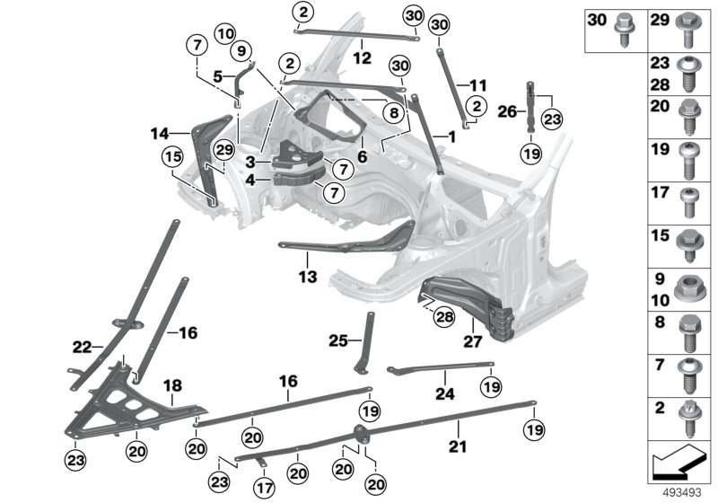 Genuine BMW 51717365211 F87 F30 Crossbrace, Front Left (Inc. 228i) | ML Performance UK Car Parts