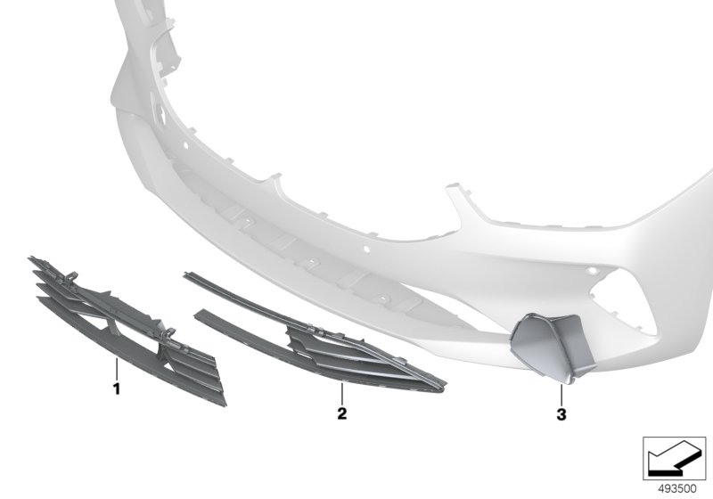 Genuine BMW 51117420988 G15 G14 G16 Grill, Air Intake, Open, Right (Inc. 840i, 840iX & 840dX) | ML Performance UK Car Parts