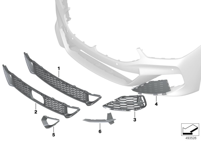 Genuine BMW 51118074784 G14 G16 G15 Grill, Air Intake, Open, Right (Inc. 840dX, 840iX & M850iX) | ML Performance UK Car Parts