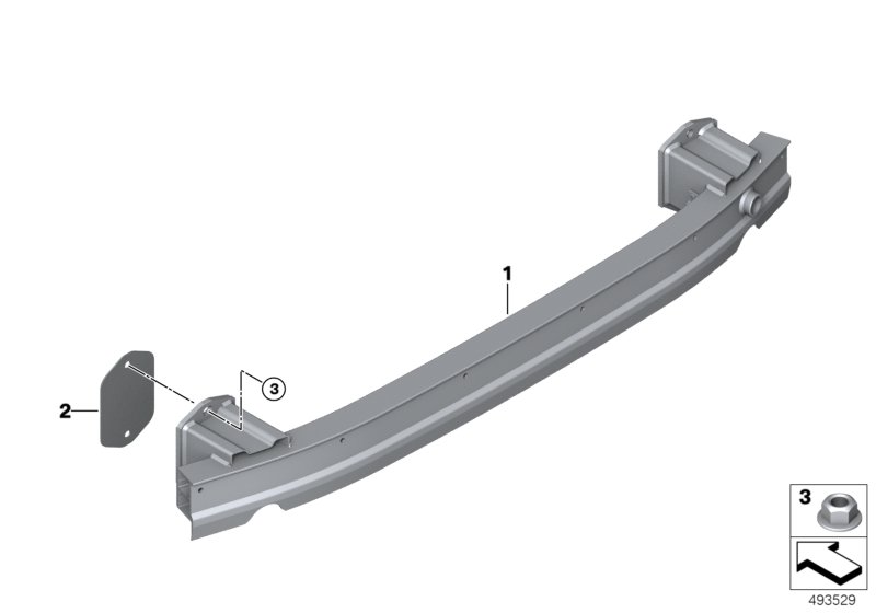 Genuine BMW 51127472181 G16 Carrier, Bumper Rear (Inc. 840i & 840iX) | ML Performance UK Car Parts