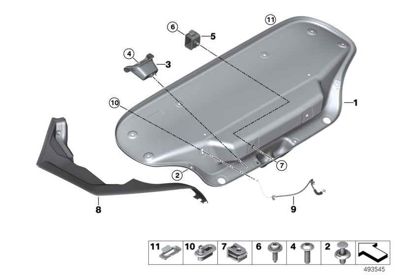 Genuine BMW 51947456944 G29 Trim, Drip Rail, Right (Inc. Z4 20i, Z4 30i & Z4 M40i) | ML Performance UK Car Parts