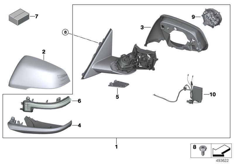 Genuine BMW 67139491196 G29 Mirror Electronics, Right (Inc. Z4 M40i, Z4 30i & Z4 20i) | ML Performance UK Car Parts