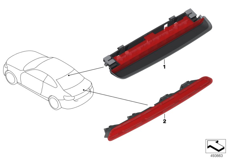 Genuine BMW 63257311541 F22 F87 Third Stoplamp (Inc. 228iX, 220d & M240iX) | ML Performance UK Car Parts