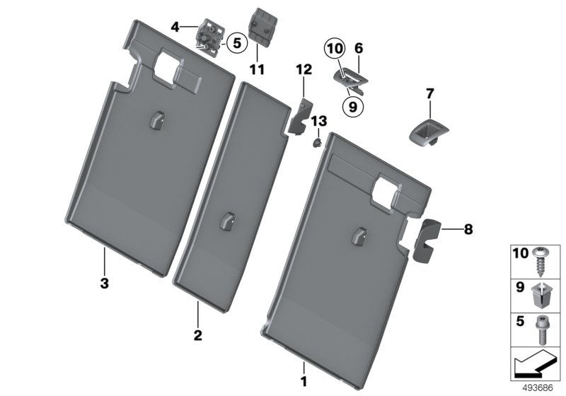 Genuine BMW 52207256141 F25 Trim Backrest, Left SCHWARZ (Inc. X3) | ML Performance UK Car Parts