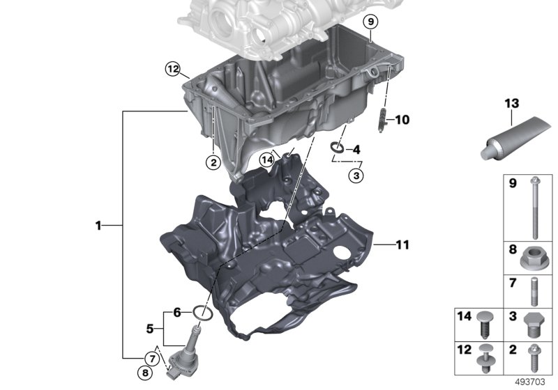 Genuine BMW 11138580124 G21 G30 G02 Oil Pan AWD (Inc. X6 30iX, X4 20iX & X3 20i 1.6) | ML Performance UK Car Parts