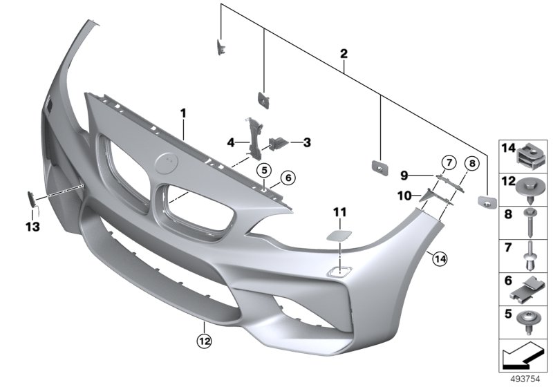 Genuine BMW 51118062167 F87 Support, Side Panel Front Left (Inc. M2) | ML Performance UK Car Parts