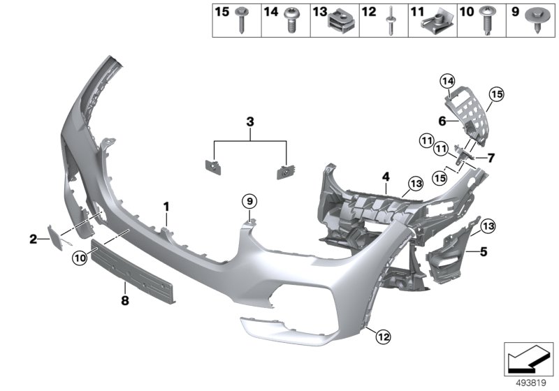 Genuine BMW 51117421849 G05 Guide, Bumper, Left (Inc. X5) | ML Performance UK Car Parts