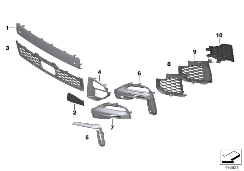 Genuine BMW 51118069210 G05 Grill, Side, Open, Right (Inc. X5) | ML Performance UK Car Parts