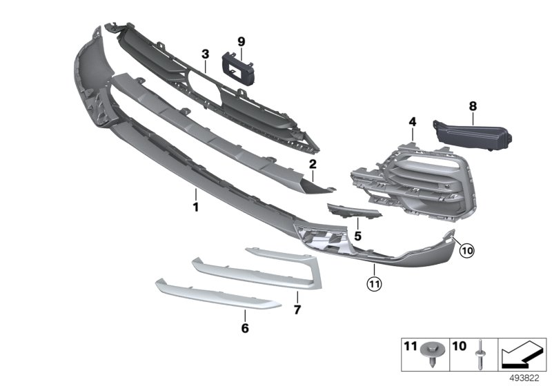 Genuine BMW 51117421792 G05 Trim, Bumper Front (Inc. X5) | ML Performance UK Car Parts