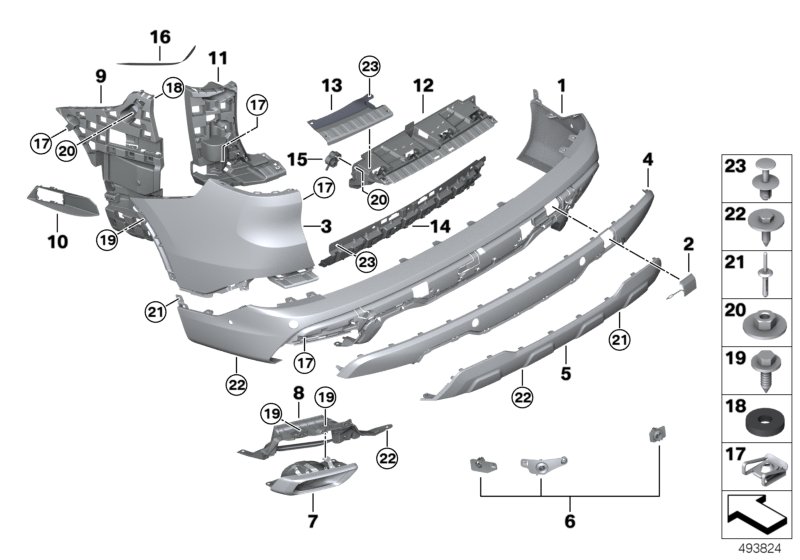 Genuine BMW 51127452624 G05 Holder For Trim For Exh.Tailpipe Right (Inc. X5) | ML Performance UK Car Parts