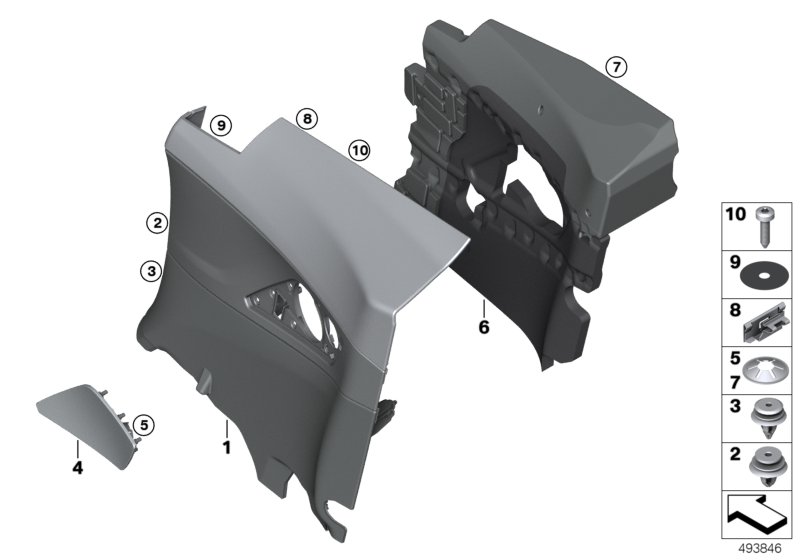 Genuine BMW 51439461968 G15 Lateral Trim Panel, Right NACHTBLAU (Inc. 840dX, M850iX & 840i) | ML Performance UK Car Parts