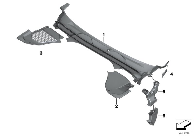 Genuine BMW 51717435324 G15 F92 F91 Cowl Panel Cover, Part 2 LL (Inc. M850iX, M8 & 840dX) | ML Performance UK Car Parts