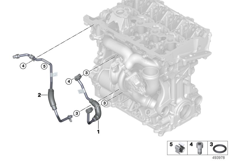 Genuine BMW 11538629971 G06 Line From Turbocharger-Cylinder Block (Inc. Cooper S, X2 28i & 320i) | ML Performance UK Car Parts