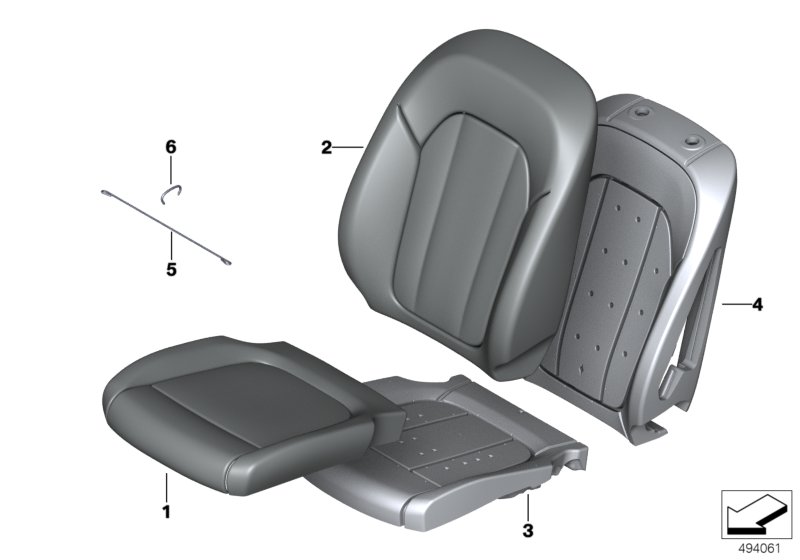 Genuine BMW 52106994372 G21 G02 G20 Foam Pad, Base Seat (Inc. M340iX, X3 30iX & X4 30iX) | ML Performance UK Car Parts