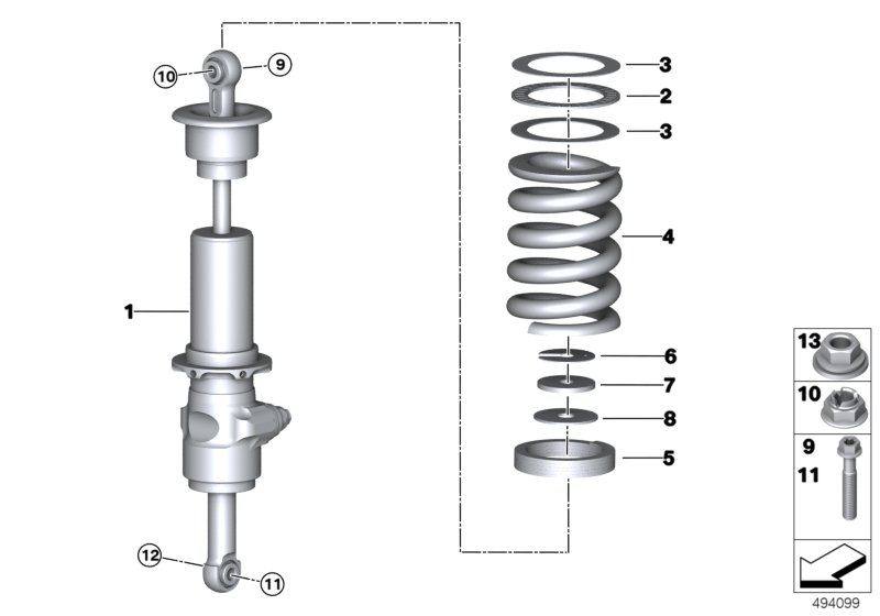 Genuine BMW 33508419994 Rear Coil Spring 192,45-57-159 (Inc. M6 GT3) | ML Performance UK Car Parts