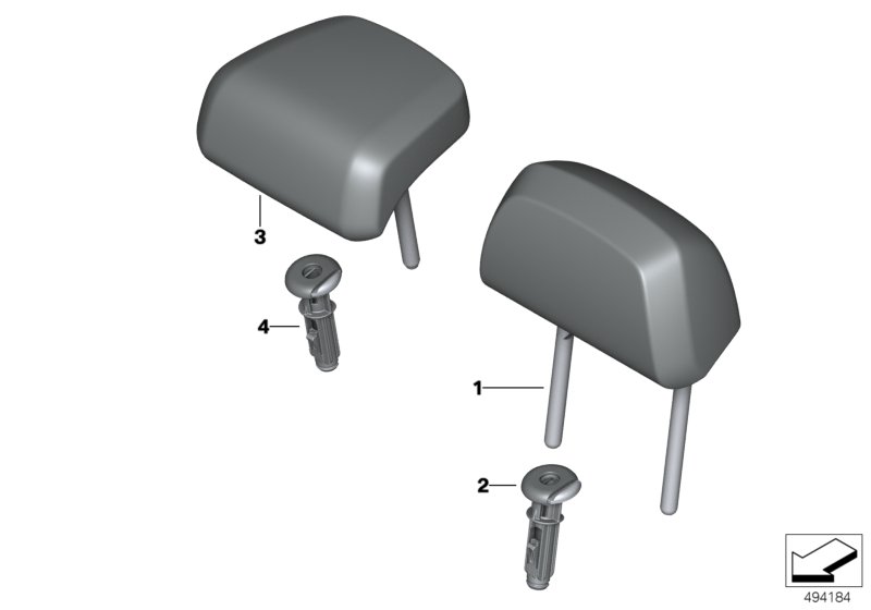 Genuine BMW 52207470124 G21 Guide, Headrest SCHWARZ (Inc. M340i, X4 M40iX & 320i 1.6) | ML Performance UK Car Parts