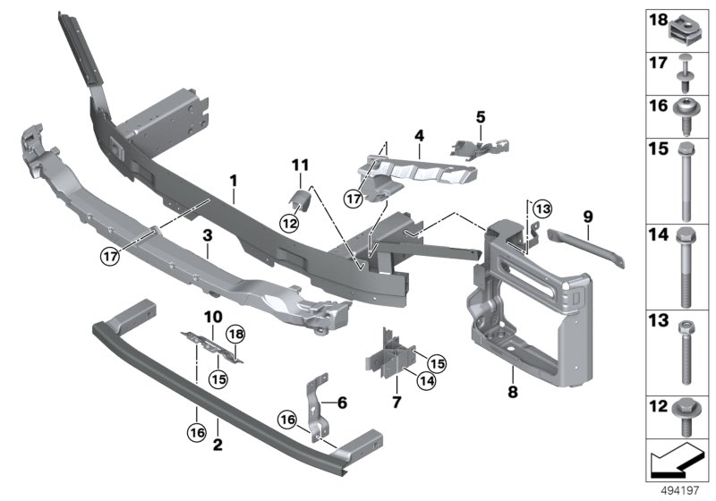 Genuine BMW 51647489470 G07 Shock Absorber Front Right (Inc. X7 40iX, X7 50iX & X7 30dX) | ML Performance UK Car Parts