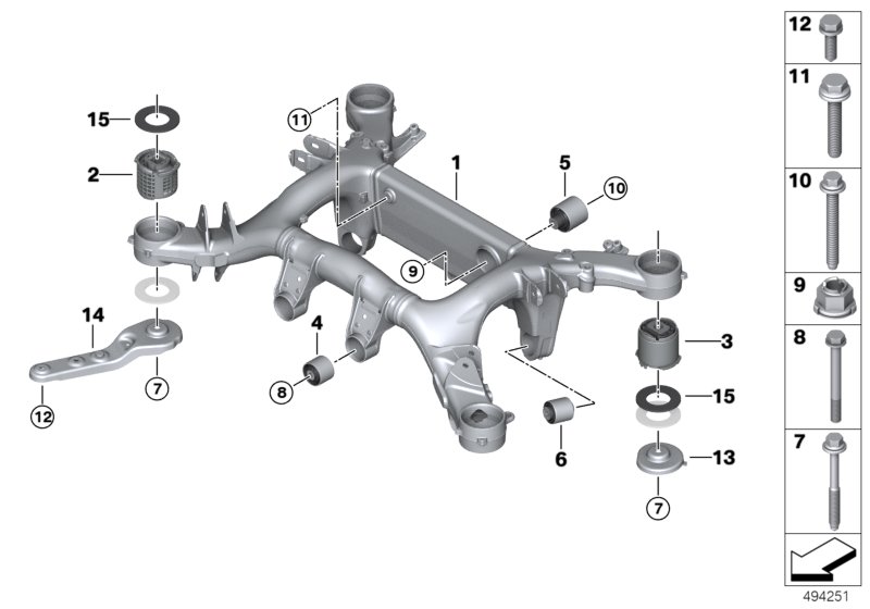 Genuine BMW 33316873232 G14 G15 Rear Axle Carrier (Inc. 840iX, 840i & M850iX) | ML Performance UK Car Parts