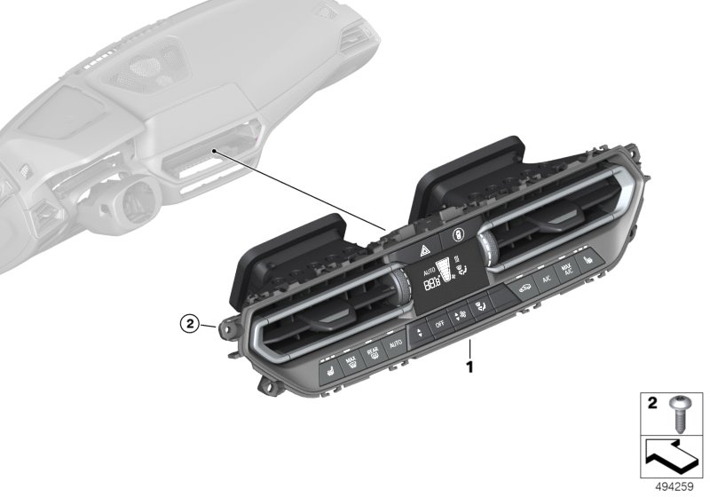 Genuine BMW 64119459478 G20 G21 G29 Air Conditioning Control (Inc. 318d, 330d & 330i) | ML Performance UK Car Parts