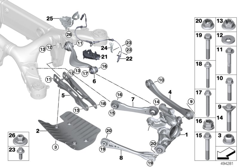 Genuine BMW 33306850562 G14 G15 Wheel Carrier, Rear Right (Inc. 840dX, 840iX & M850iX) | ML Performance UK Car Parts