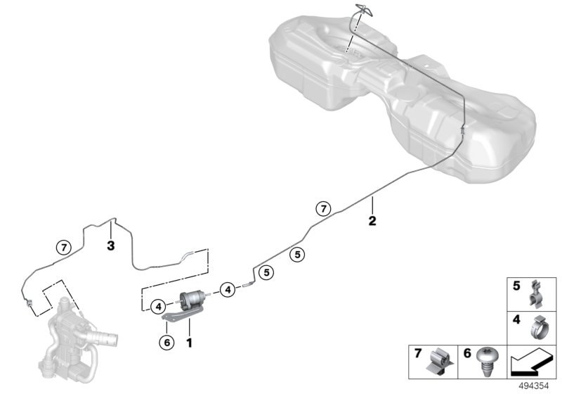 Genuine BMW 34326757257 R50 RR4 Wire Clip, Single (Inc. 740LiX) | ML Performance UK Car Parts